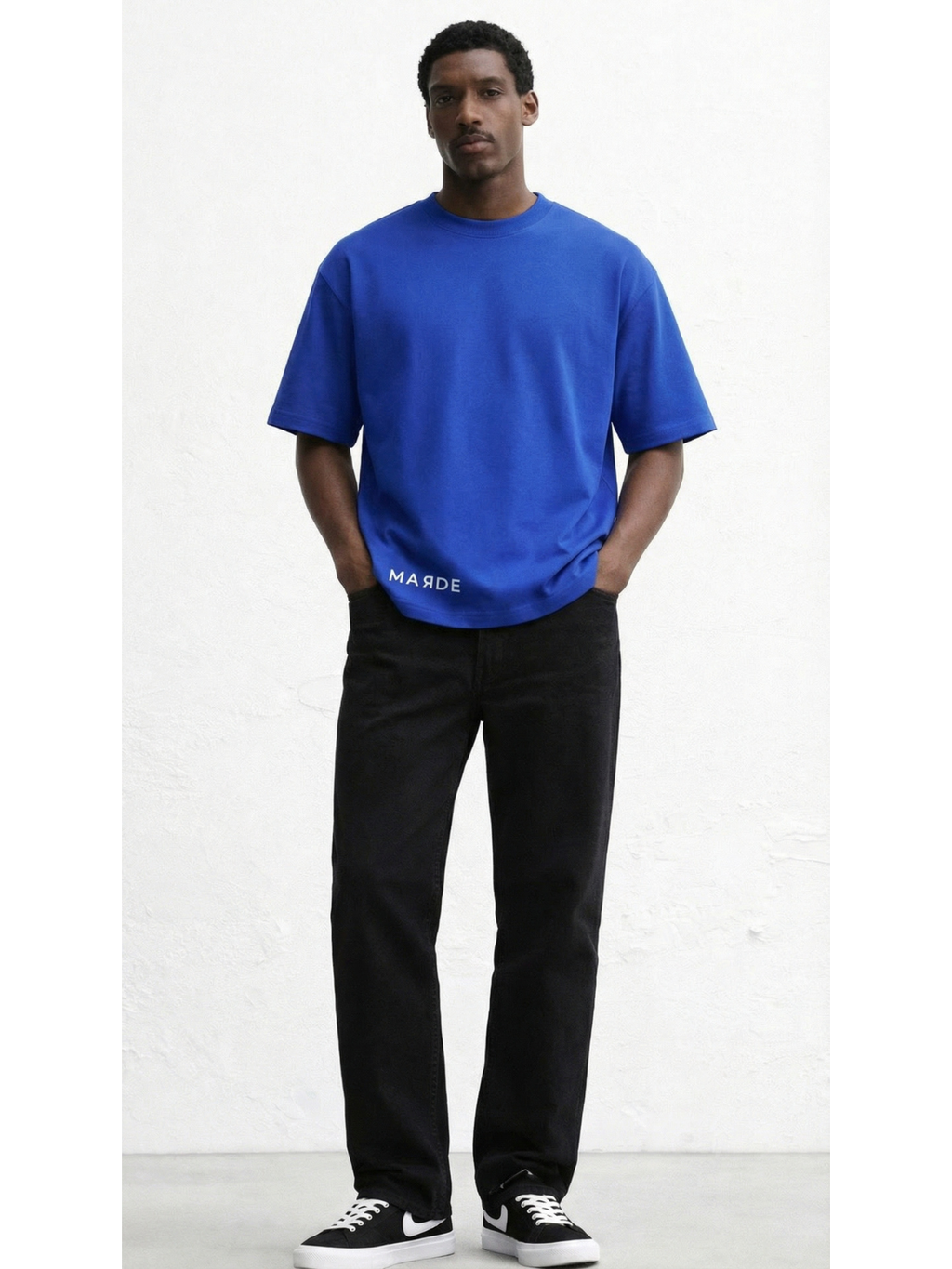 Royal Blue Basics Oversized T-shirt