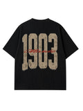 Black 1903 Legacy Waffle Oversized T-Shirt