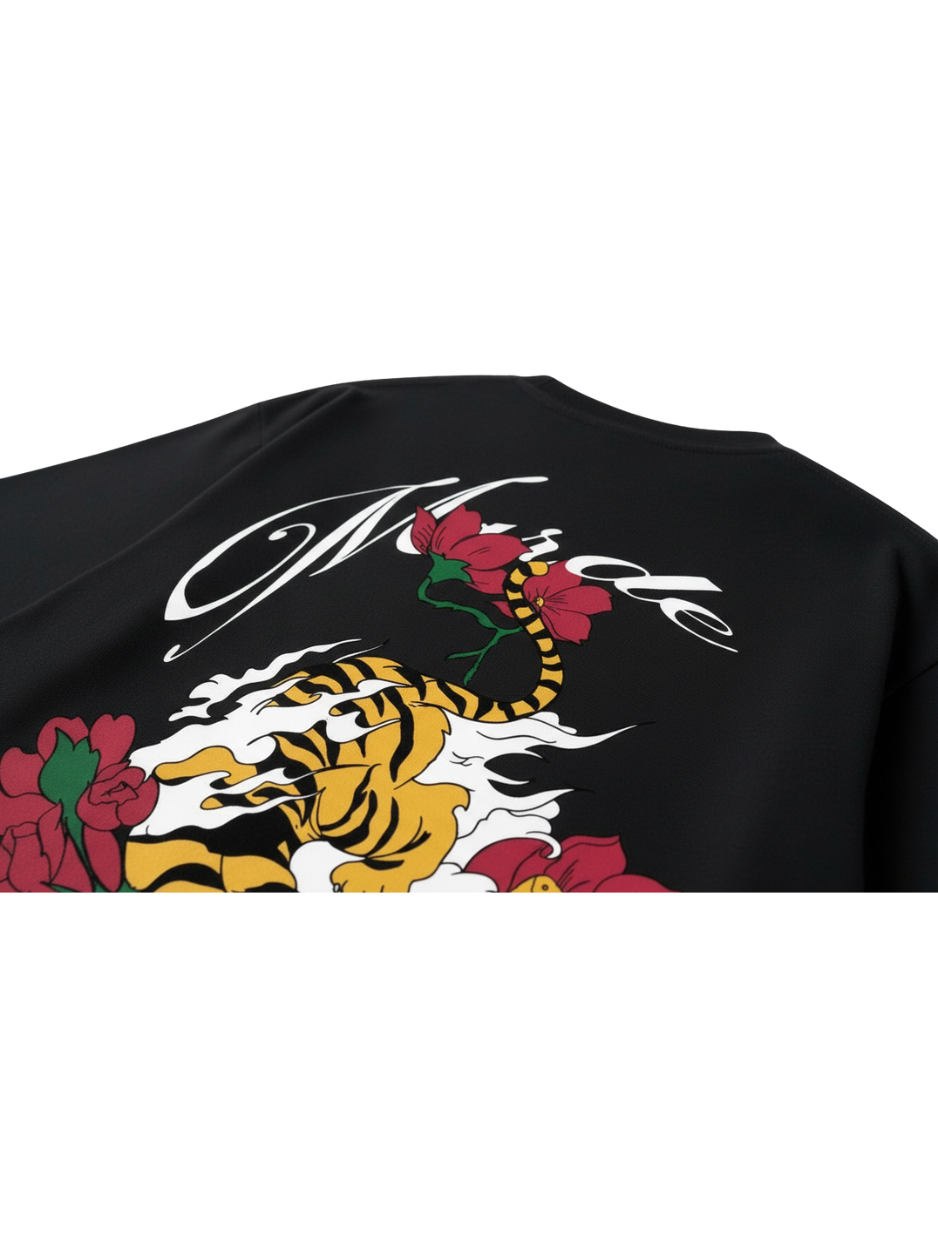 Black Shadow Tiger Oversized T-shirt