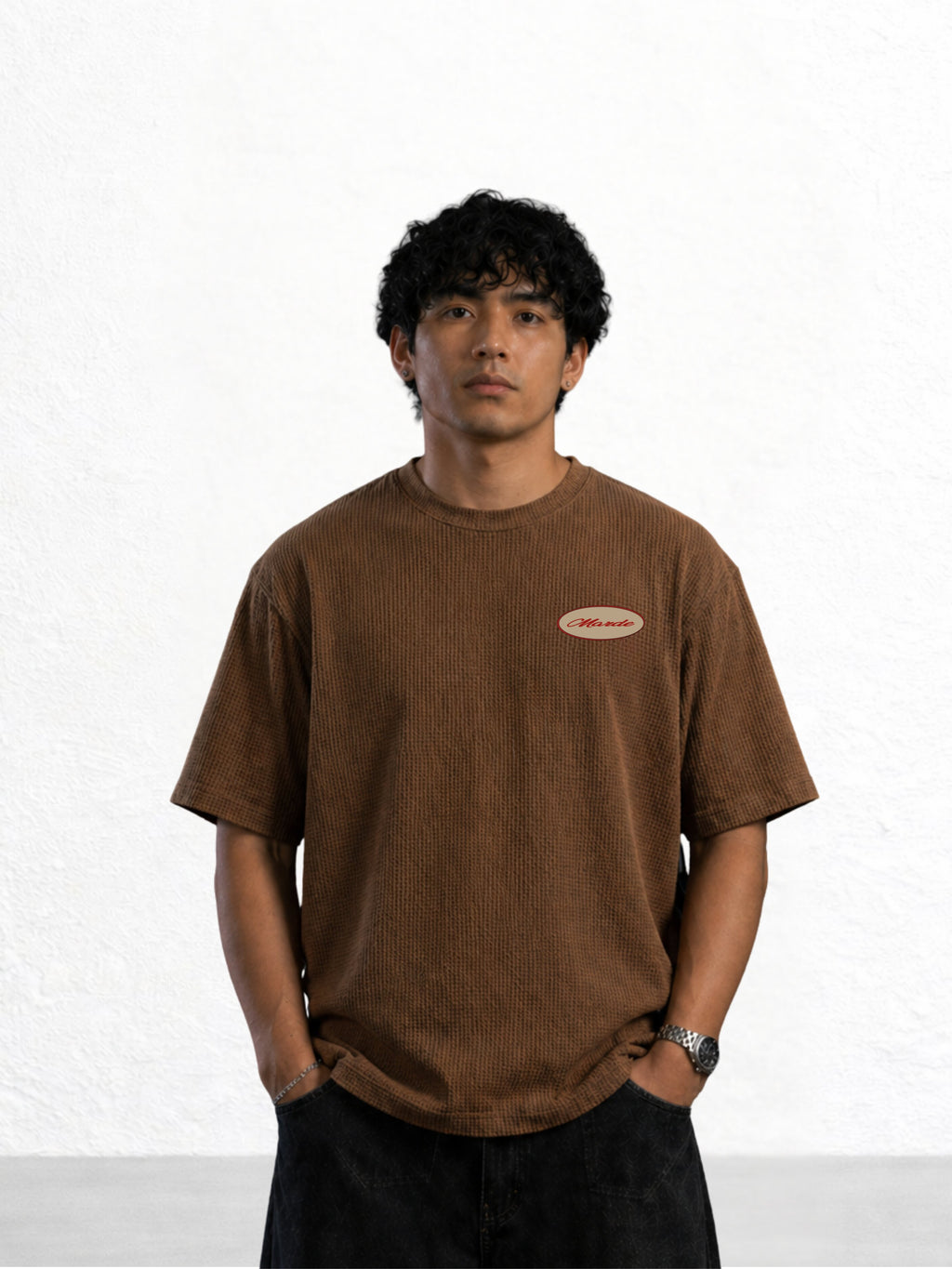 Tan 1903 Legacy Waffle Oversized T-Shirt