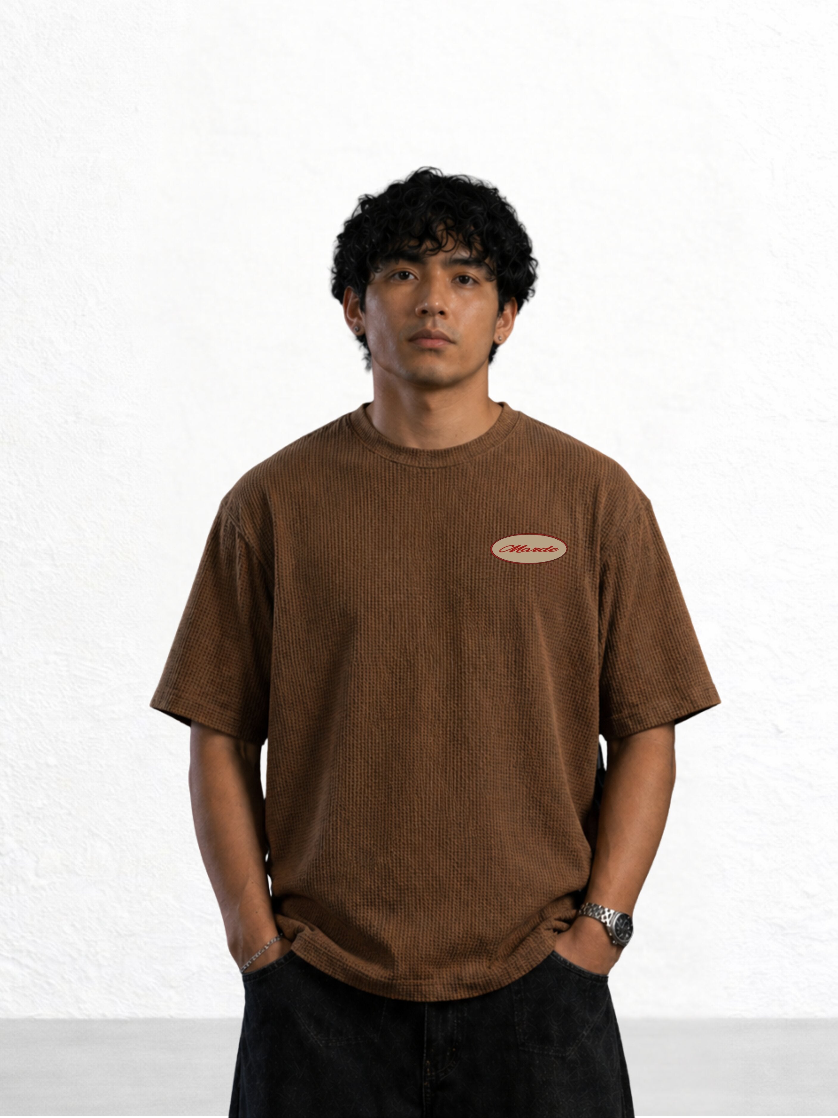 Tan 1903 Legacy Waffle Oversized T-Shirt