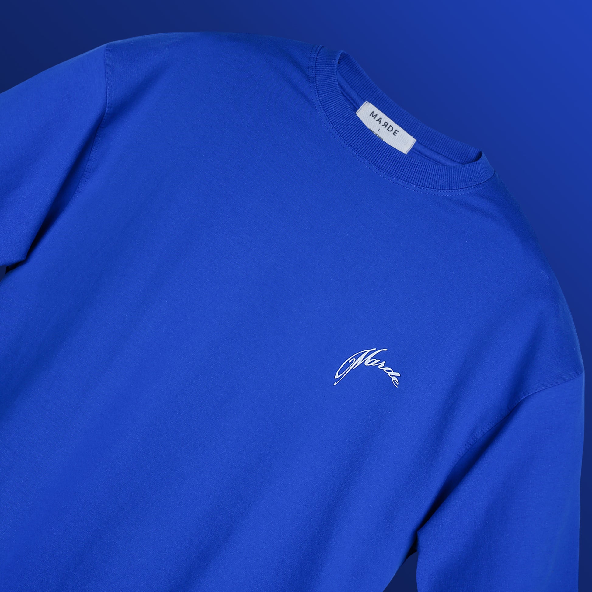 MARDE'S Shadow Tiger Oversized T-shirt (Royal Blue)