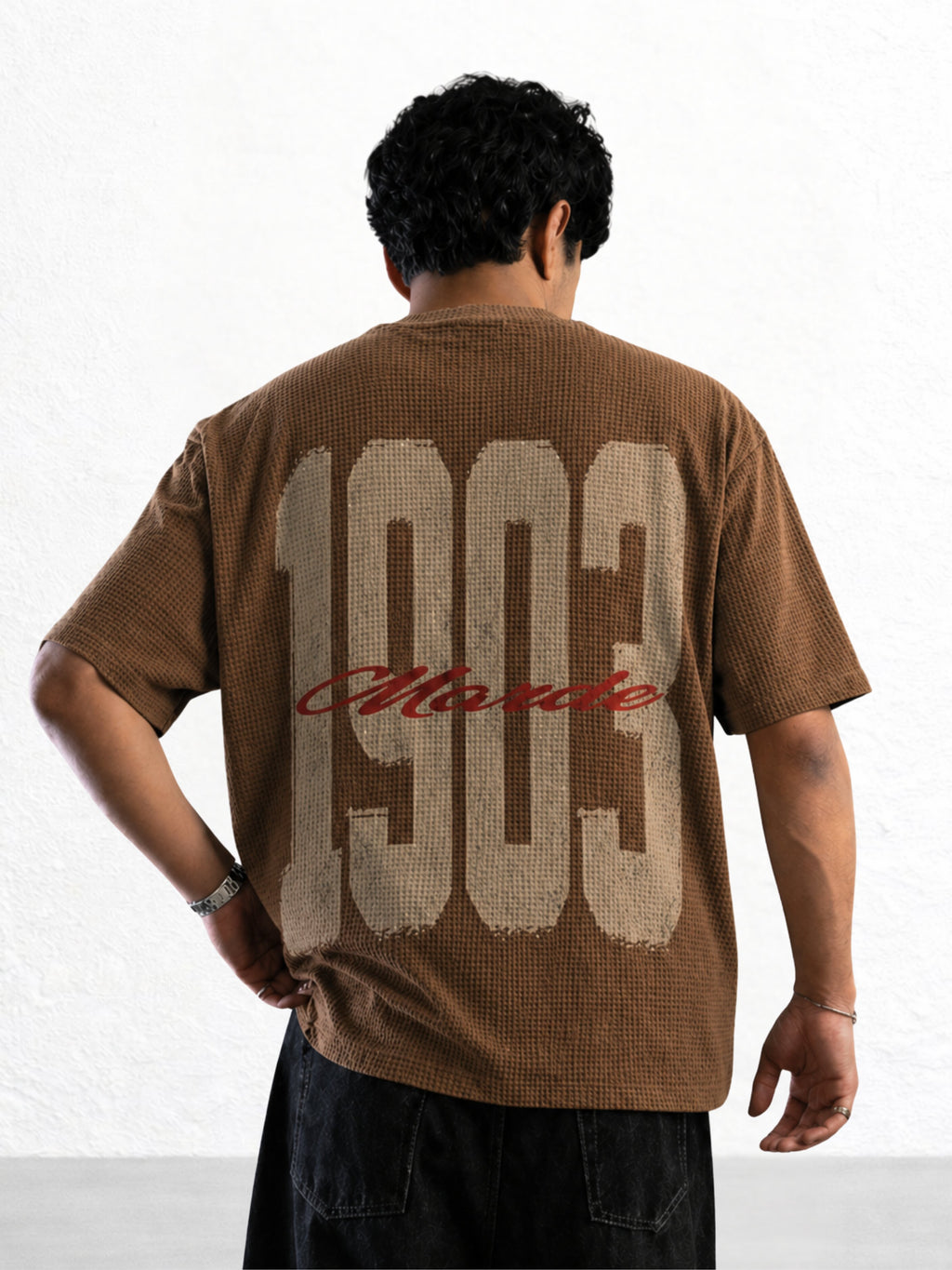 Tan 1903 Legacy Waffle Oversized T-Shirt