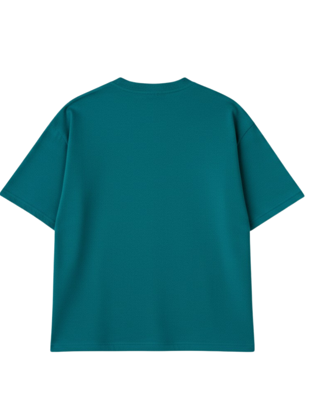Teal t-shirt on a white background
