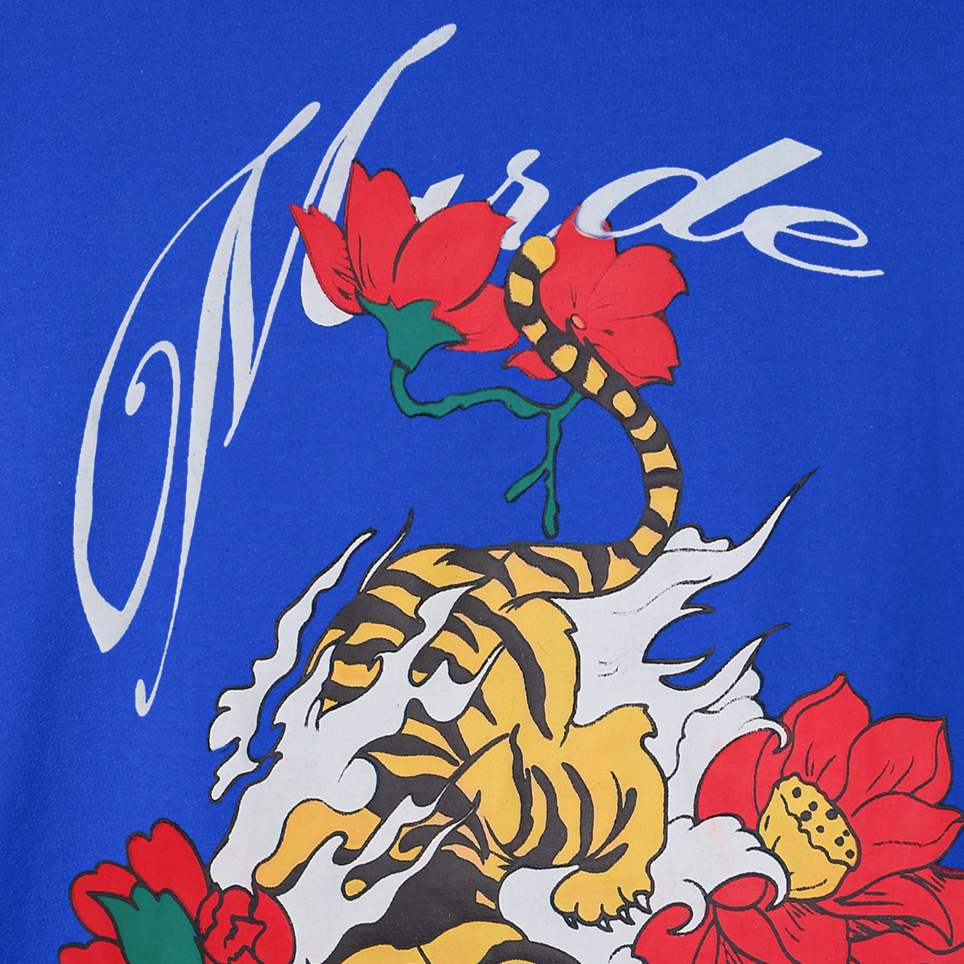 MARDE'S Shadow Tiger Oversized T-shirt (Royal Blue)