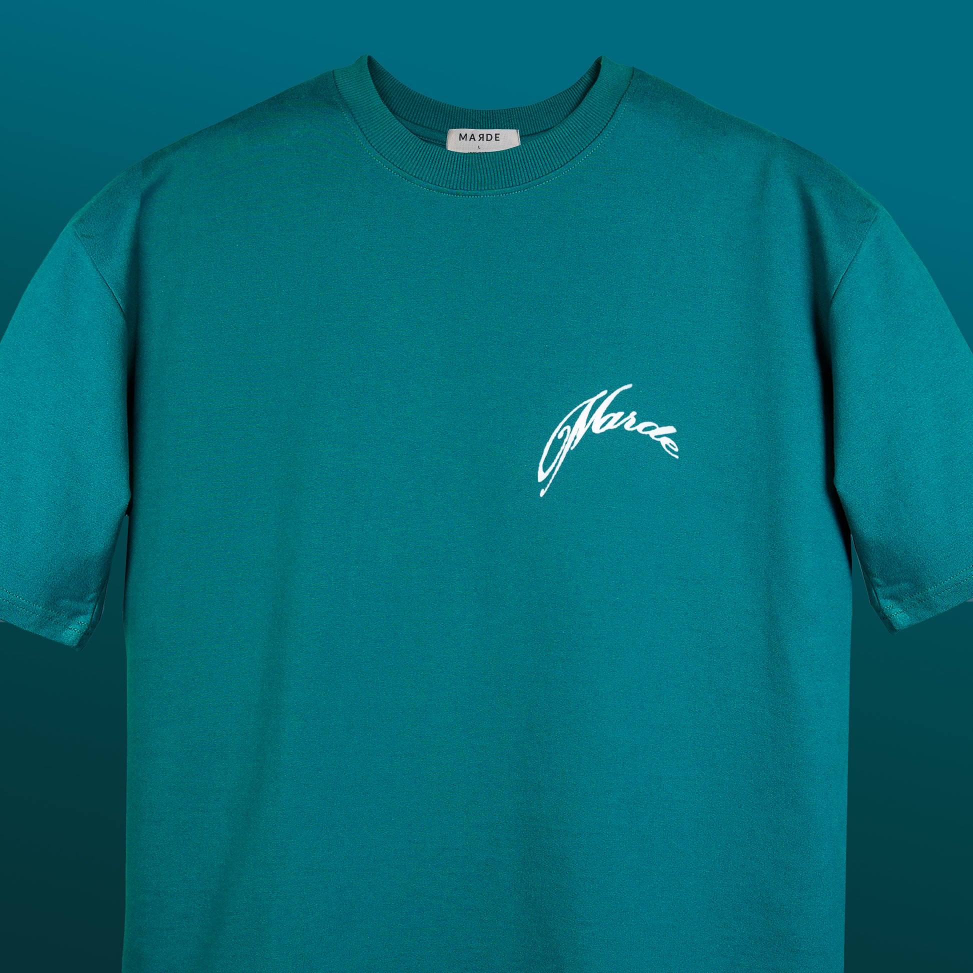 MARDE'S Shadow Tiger Oversized T-shirt (Teal)