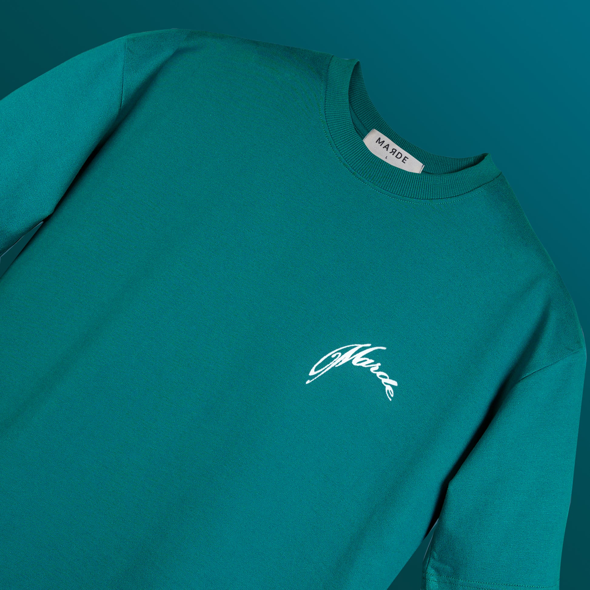 MARDE'S Shadow Tiger Oversized T-shirt (Teal)