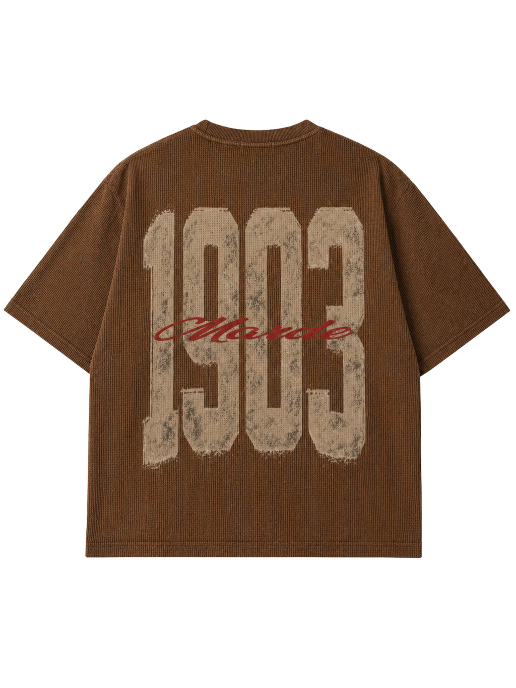 Tan 1903 Legacy Waffle Oversized T-Shirt